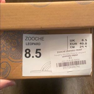 Size 8.5 New Leopard sandals from Naughty Monkey.
